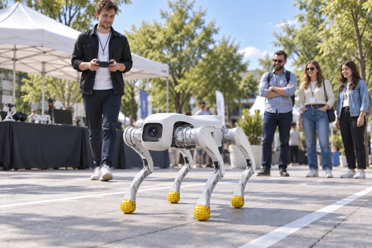 AGIBOT D1 Pro — Távirányított robotbemutató — felhasználási illusztráció