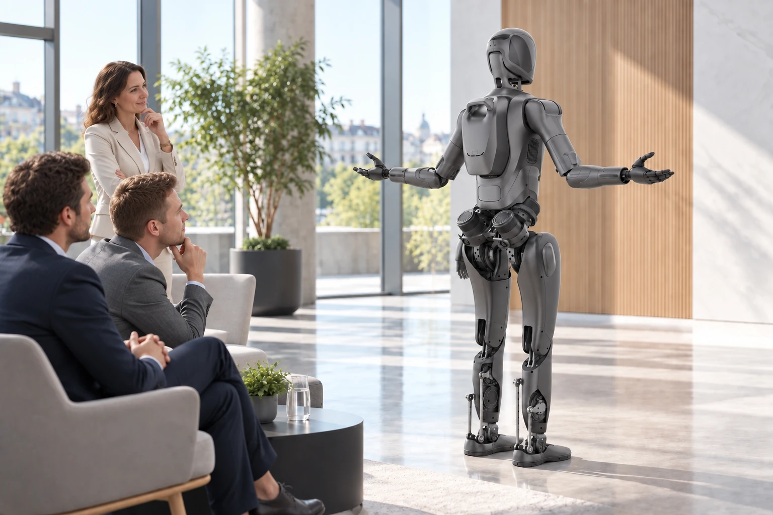 AGIBOT A2 Lite — Humanoid v životní velikosti s výškou 169 cm. AGIBOT A2 Lite — Humanoid v životní velikosti s výškou 169 cm.