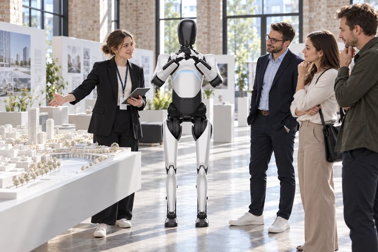 AGIBOT A2 Ultra – vodenje po arhitekturni razstavi