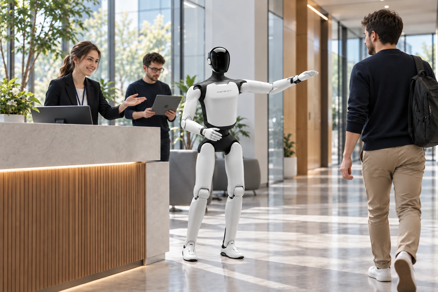 Vendégfogadás és bemutatóterek · AGIBOT A3 Developer