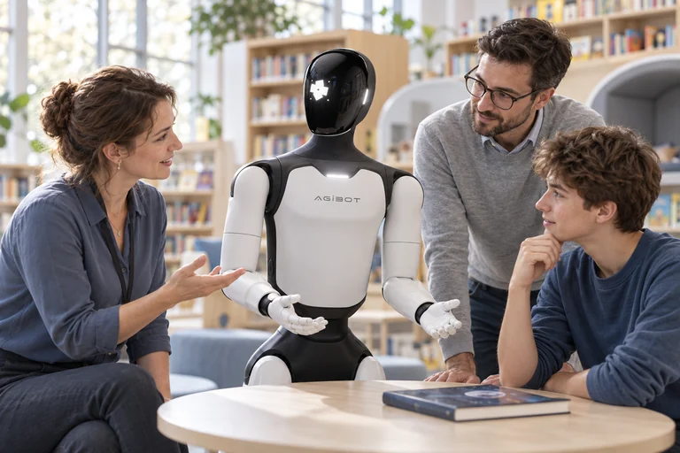 AGIBOT A3 Developer – Ismeretterjesztő foglalkozás egy könyvtárban