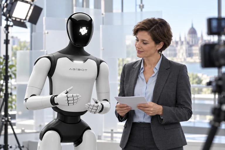 AGIBOT A3 Developer – Technológiai beszélgetés egy stúdióban