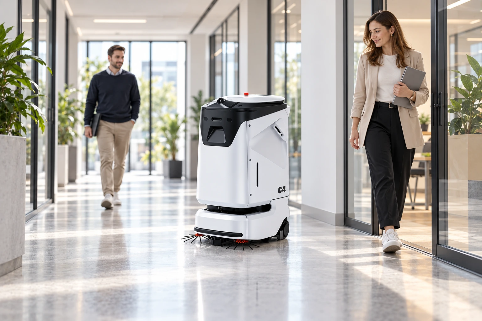 AGIBOT C4 – Autonome Reinigung auf engem Raum. AGIBOT C4 – Autonome Reinigung auf engem Raum.