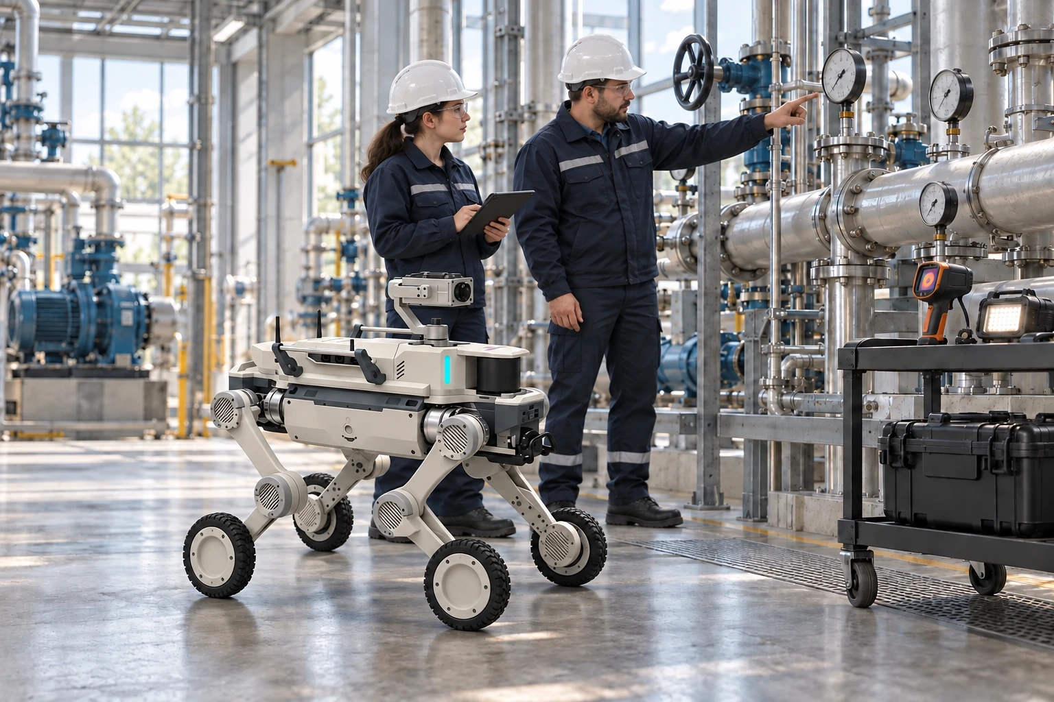 AGIBOT D1 Max Inspection System – Define the task at each checkpoint · D1 Max Inspection System