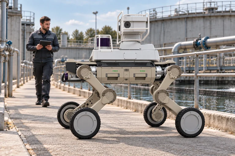 AGIBOT D1 Max Devriye Sistemi – Su arıtma tesisinde devriye