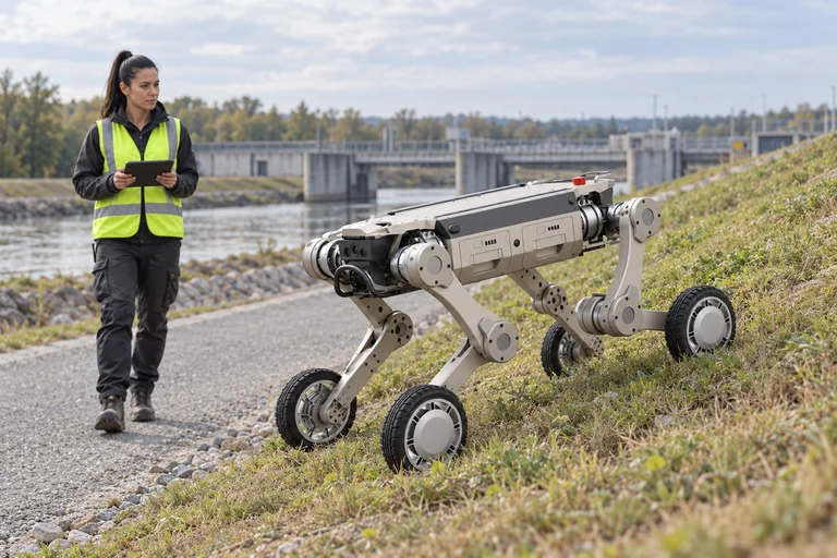 AGIBOT D1 Max – Mobilitätstest an einer Böschung