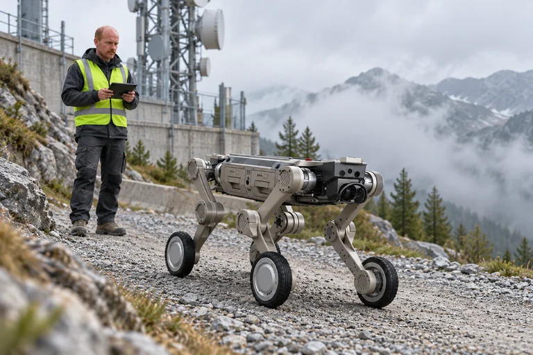 AGIBOT D1 Max – Test auf einem Wartungsweg im Gebirge