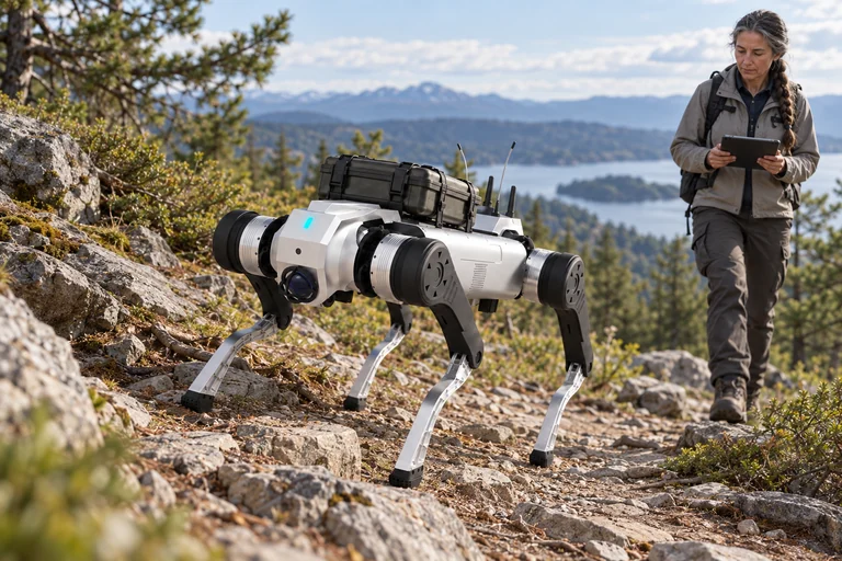 AGIBOT D1 MaxPro – Přeprava vybavení v terénu