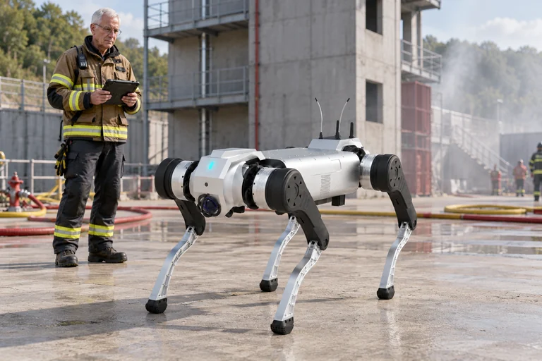 AGIBOT D1 MaxPro – Podpora hasičského cvičení