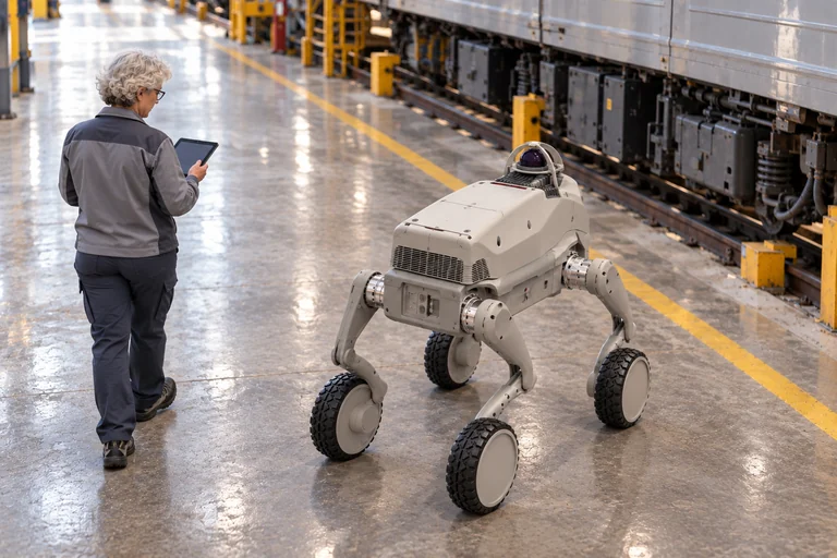 Sistem za obhode AGIBOT D1 Ultra-W – obhod železniškega vzdrževalnega depoja