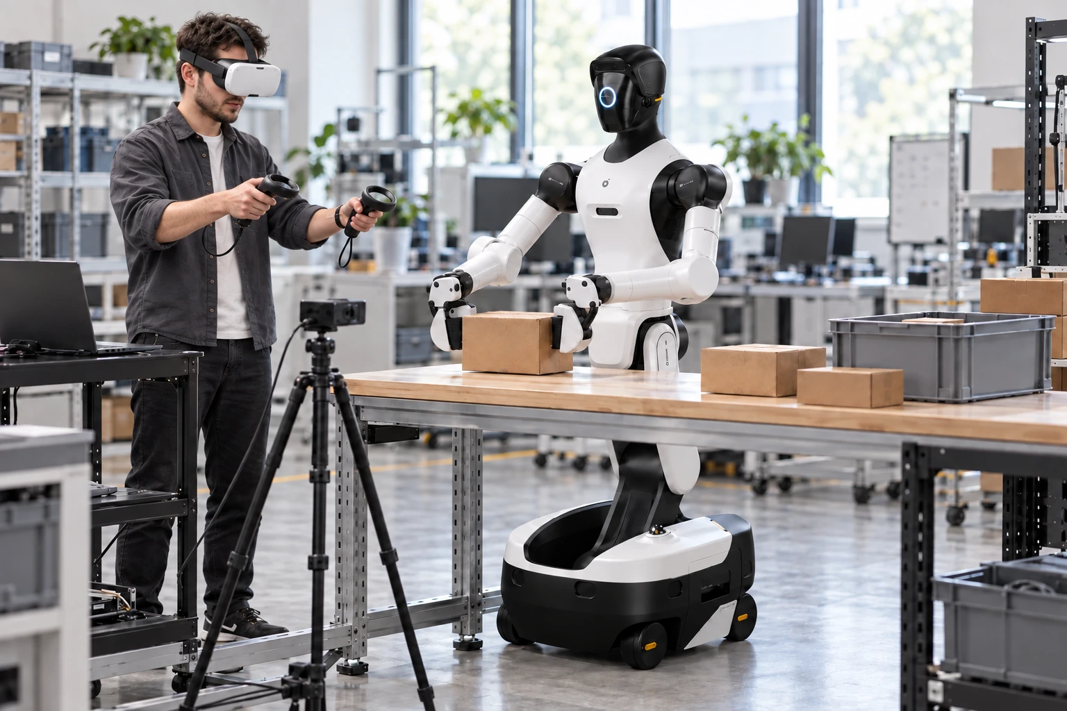 Robotikdatenerfassung · AGIBOT G2 Verpackungslösung