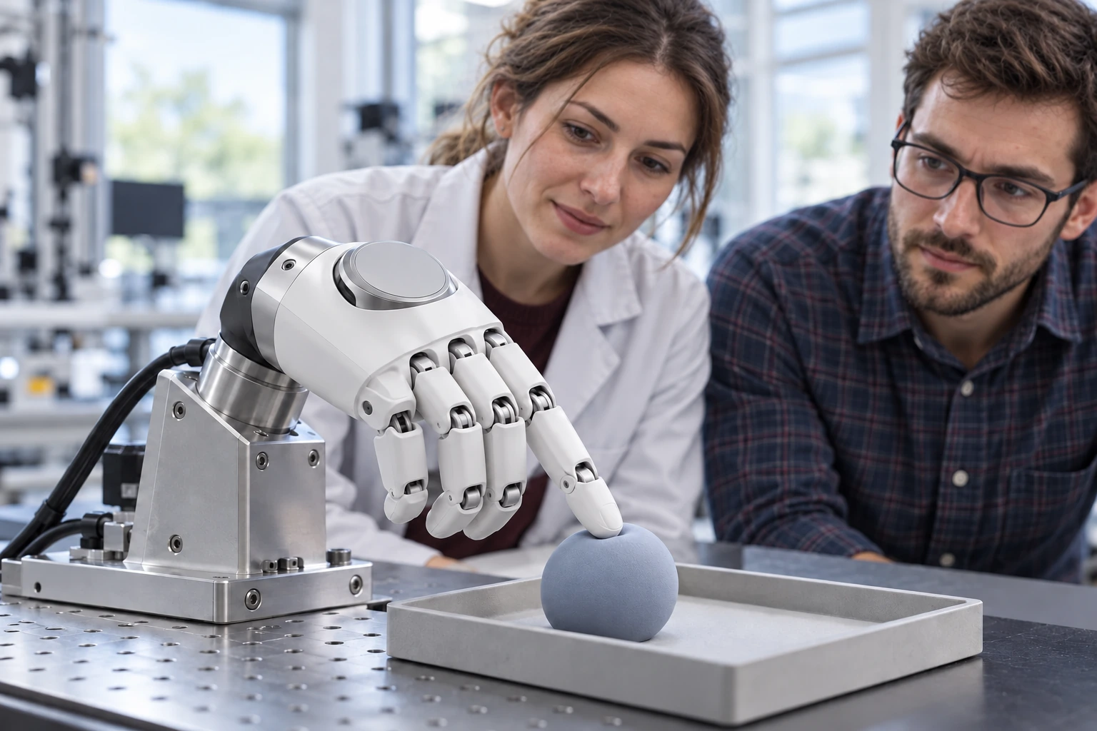 AGIBOT OmniHand 2025 Tactile – Experimenty s dotykovým snímáním · OmniHand 2025 Tactile