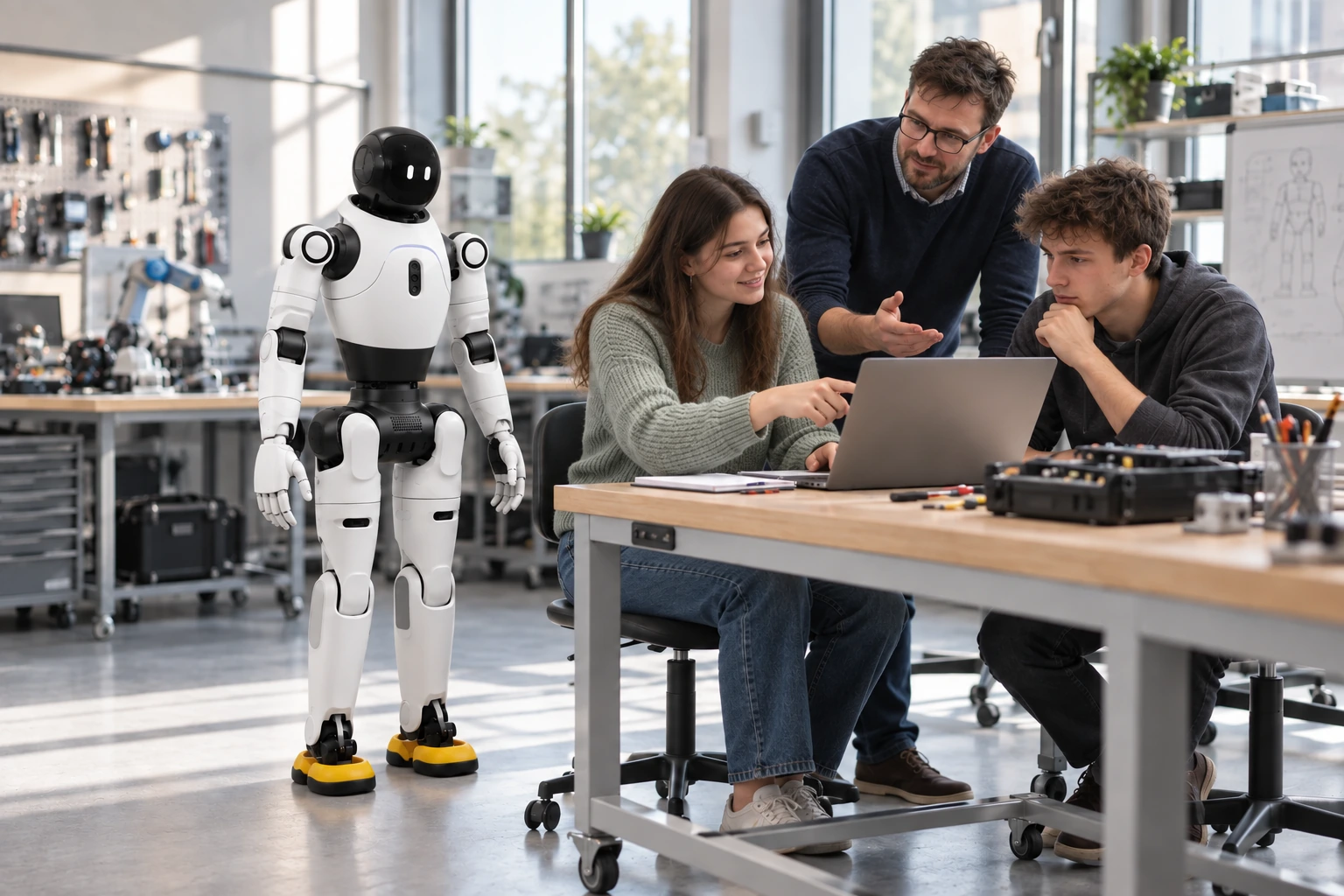 X2 EDU komponenscsomag — Humanoid robotika az oktatásban — felhasználási illusztráció