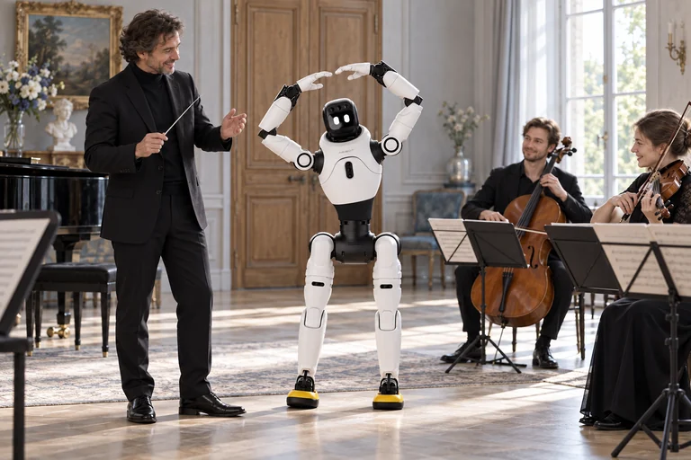 AGIBOT X2 Ultra – Zkouška hudební prezentace