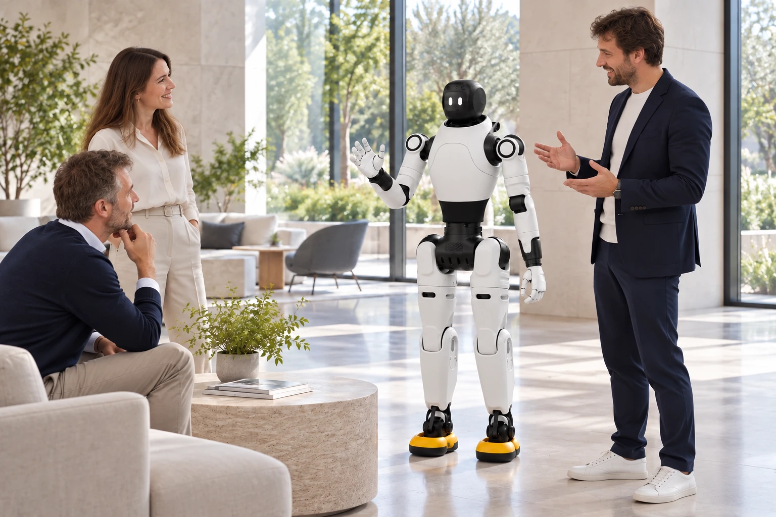Interakce s publikem a vítání · AGIBOT X2
