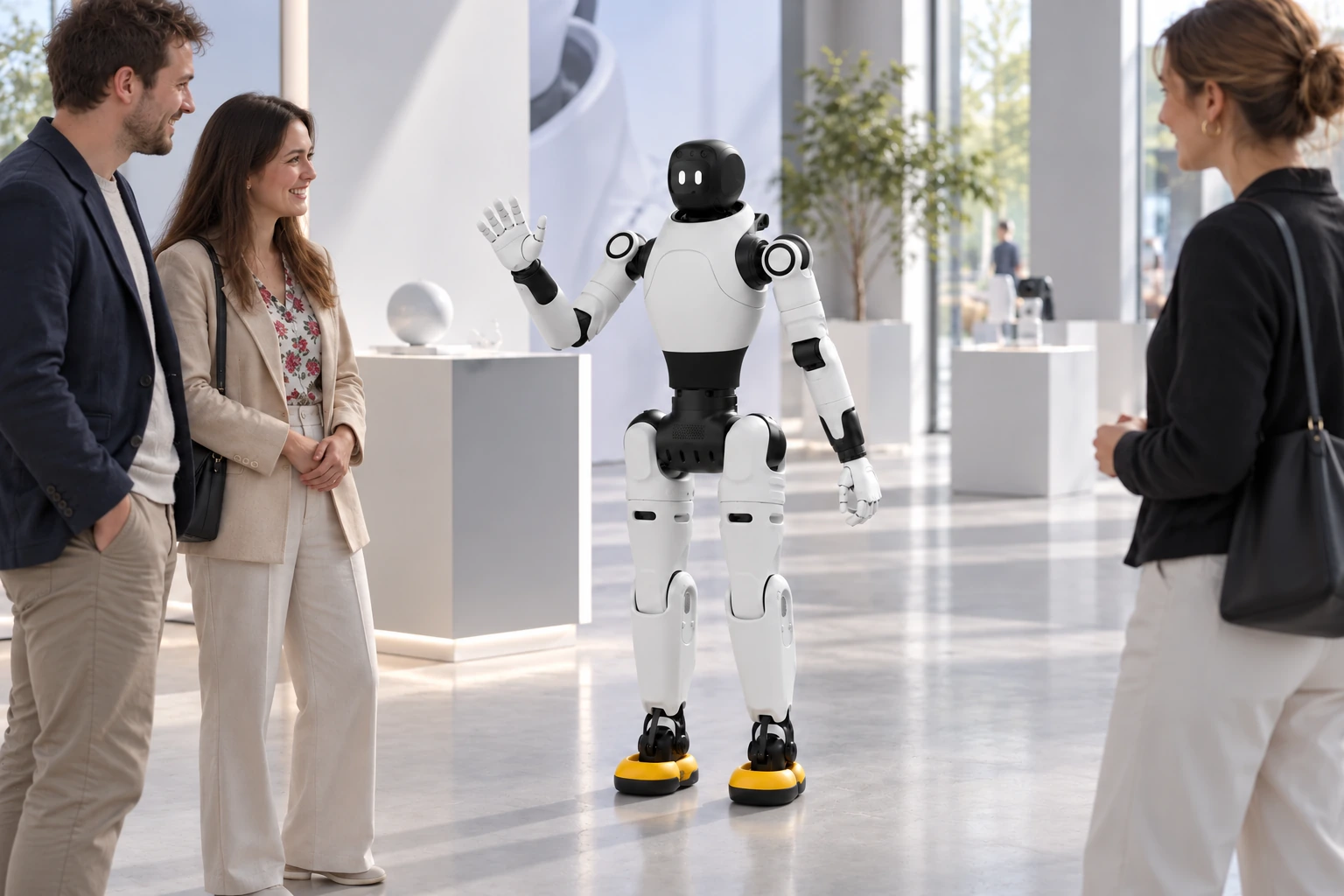 AGIBOT X2 — Interaktív technológiai bemutató — felhasználási illusztráció